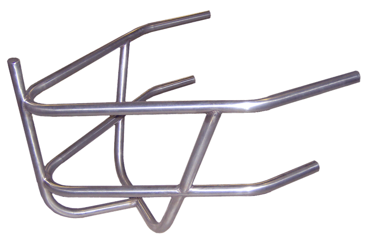 Sprint Car Rear Bumper With Basket. 4130. Plated.