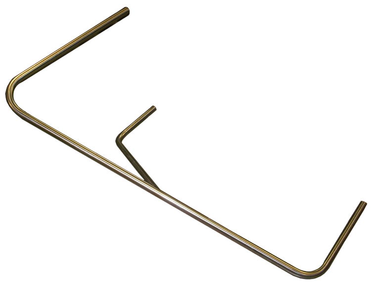 Sprint Car Right Nerf. Long. Stainless Steel. Polished.