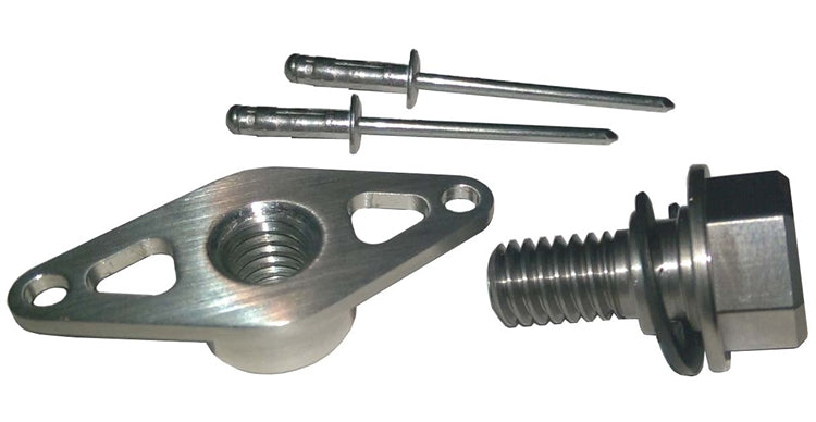 Wheel Cover Threaded Retainer. Stainless Steel. 1 3/8" Spread.