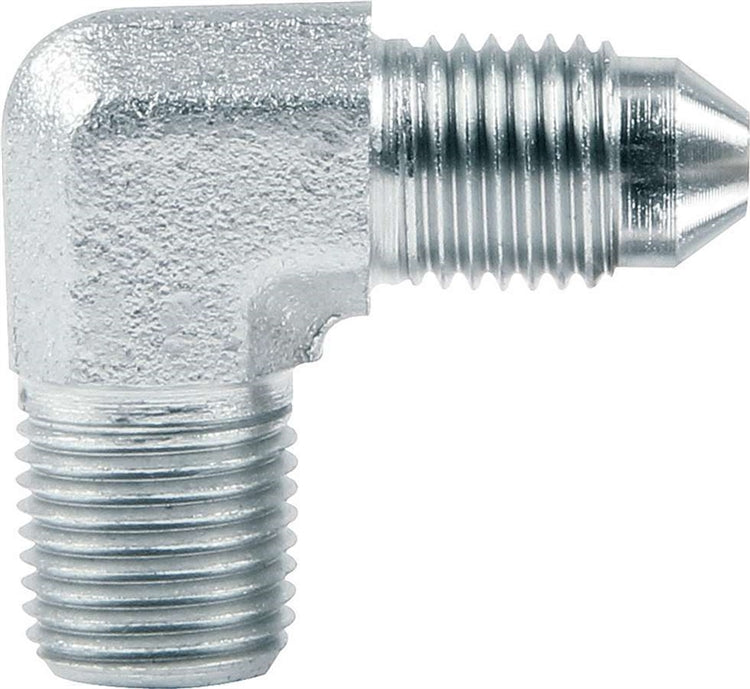 AllStar 1/8" NPT to -3 Fitting. 90 Degree. Steel.