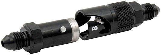 -4 Quick disconnect brake line fitting.  Aluminum.  Black.