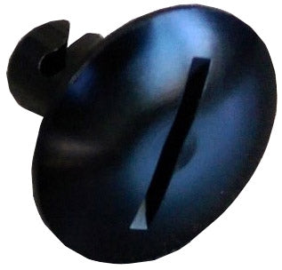 Dzus Button.  Aluminum.  0.500".  Large Head.  Black.