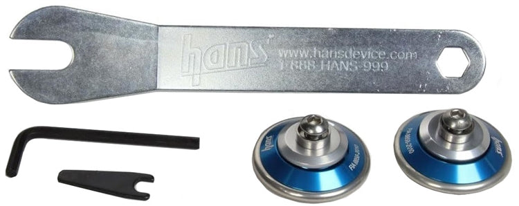 HANS Helmet Anchor Kit. Blue.