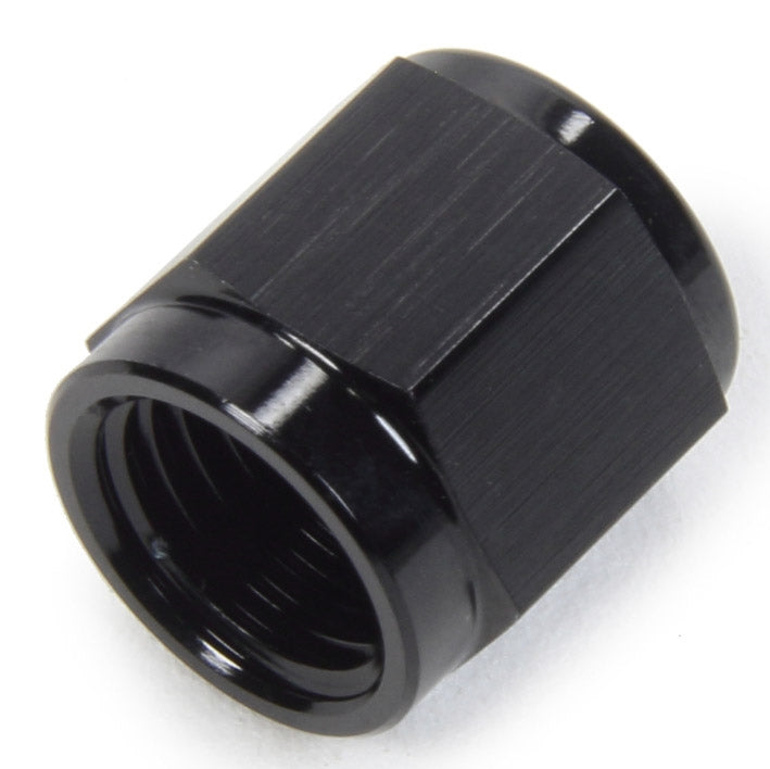 Aluminum Tube Nut.  -4 AN. 1/4" In Tube. Black Anodized.