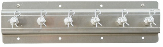 HRP Single Row 6 Position Radius Rod Holder Top Mount. White Powder Coat Finish.