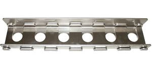 HRP Single Row 6 Position Radius Rod Holder Bottom Mount (Tray). White Powder Coat Finish.