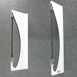HRP Nose Wing Wall Mount. Sprint Car.  White Powder Coat Finish. Aluminum.
