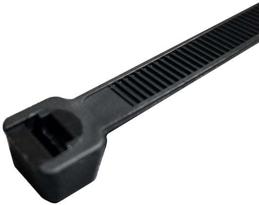 14" Heavy Duty Zip Tie. Black. Pack of 100.