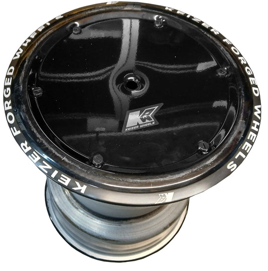 Keizer 15" x 17" x 5" Outer Beadlock Right Rear Wheel with Mud Cover. Black.