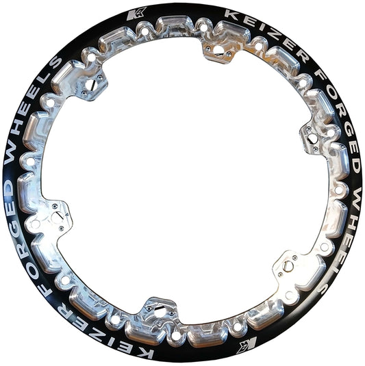 Keizer 15" 6 Button Beadlock Ring. Black.