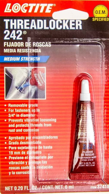 Thread Locker. Blue 242. 6 ml Tube.