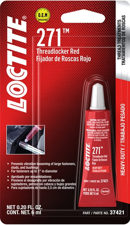 Thread Locker. Red 271. 6 ml Tube.