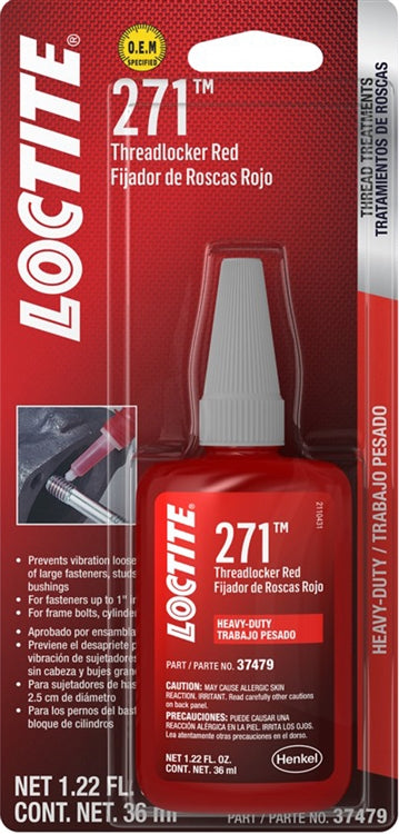 Thread Locker. Red 271. 36 ml Bottle.