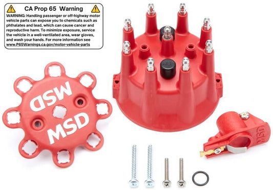 MSD Pro Mag Cap and Rotor Kit. Red.