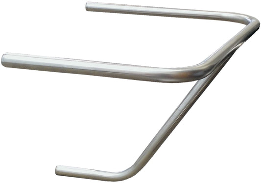 Sprint Car Left Nerf. Shorty. Raised Rail.  Stainless Steel.  Polished.