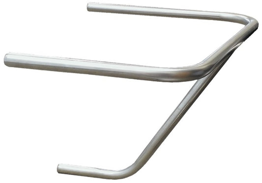 Sprint Car Left Nerf. Shorty. Straight Rail. Stainless Steel. Polished.