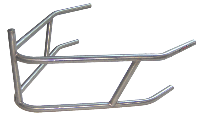 Sprint Car Rear Bumper With Post. Stainless Steel. Polished.