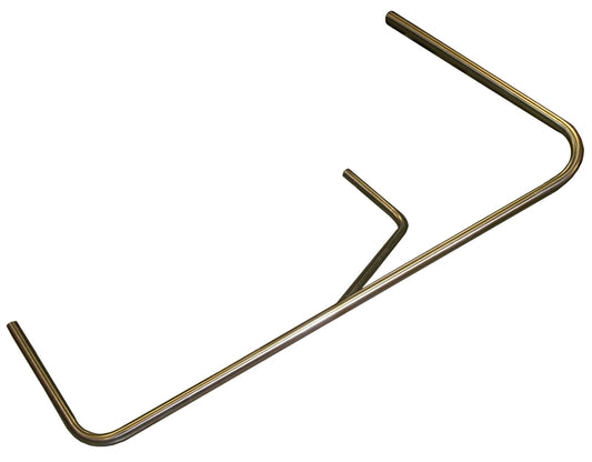 Sprint Car Left Nerf. Long. Raised Rail.  Stainless Steel.  Polished.