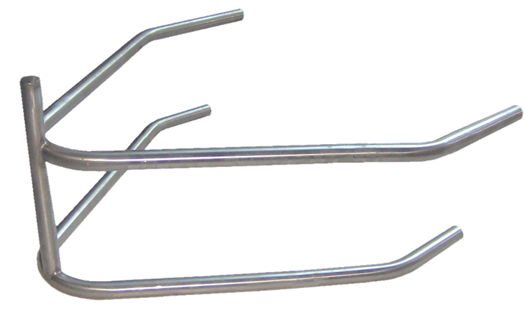 Sprint Car Rear Bumper With Post No Diagonal Brace.  Polished Stainless Steel.