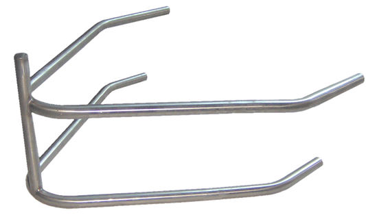 Sprint Car Rear Bumper With Post No Diagonal Brace.  Polished Stainless Steel.