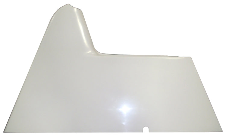 Sprint Car Right Arm Guard.  Flat.  Fiberglass.  2" Tall (Wedge Chassis).  White.