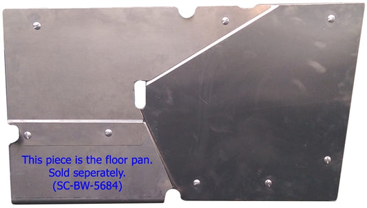 Sprint Car Quick Access Aluminum Left Kick Panel (2 Piece)