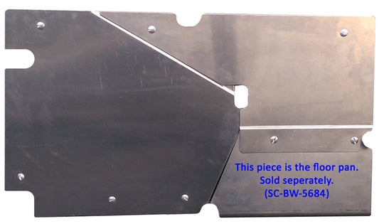 Sprint Car Quick Access Aluminum Right Kick Panel (2 Piece). 90� RR Upright.