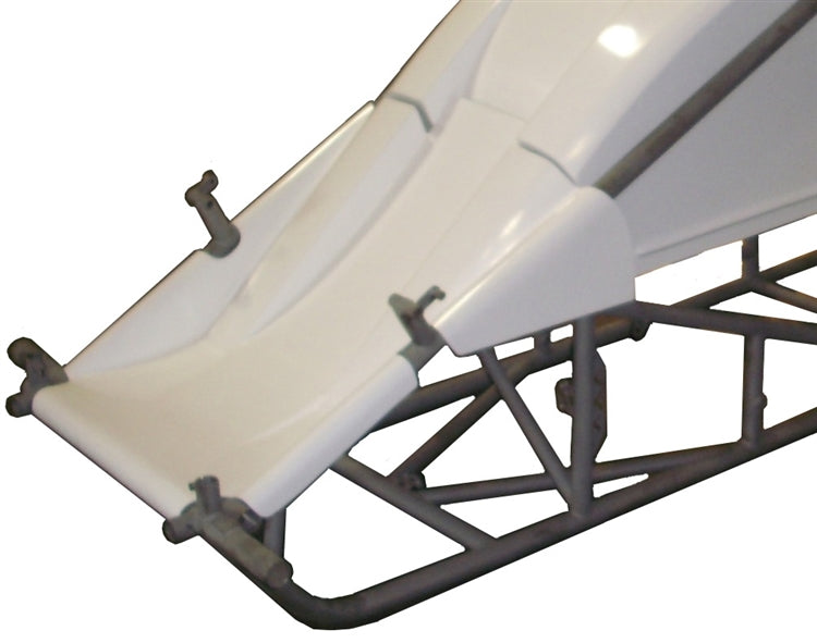 Sprint Car Dual Duct Inside Rail Nose.  White.