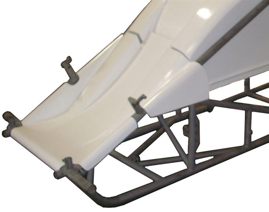 Sprint Car Dual Duct Inside Rail Nose.  White.