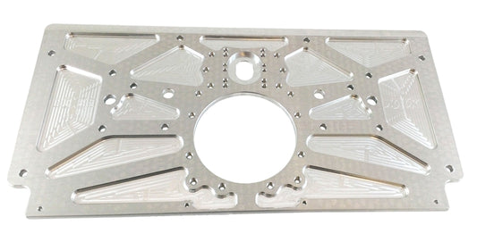 Sprint Car Aluminum Rear Motor Plate. Raised Rail.