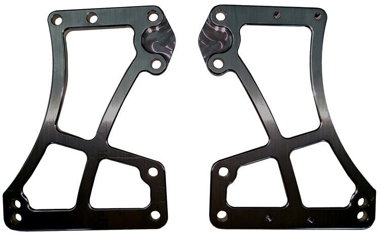 Sprint Car Aluminum Two Piece Front Motor Plate.  Black.