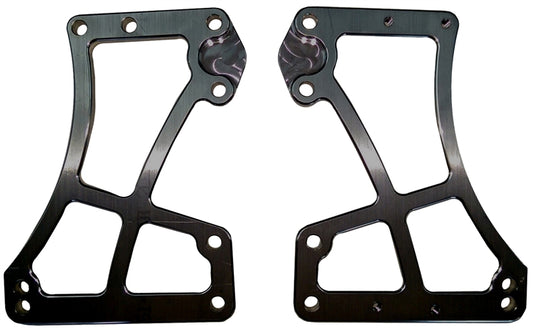 Sprint Car Aluminum Two Piece Front Motor Plate.  Black.