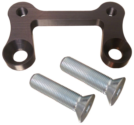 Left Front Brake Caliper Mount.  10 1/8" or 10 7/8" Rotor.  Black.