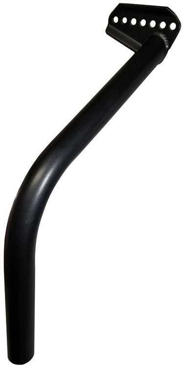 Sprint Car Nose Wing Front Post.  Chassis Clamp to Side Board.  Stainless.  Adjustable mounting bracket.  Right Side.  Black.