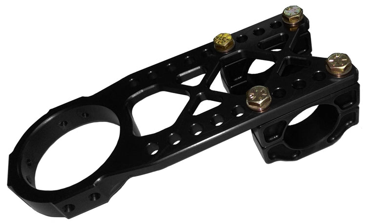 Clamp on Top Steering Plate For 1 1/4" Steering Bar.  Black.