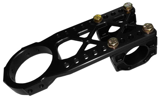 Clamp on Top Steering Plate For 1 1/4" Steering Bar.  Black.