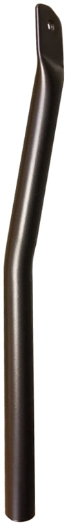 Sprint Car 4130 Nose Wing Front Post.  For non-stock 3/4" chassis spud to side board.   Right Side (12 1/4").  Black.
