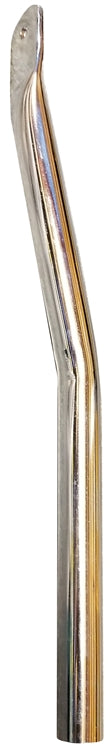 Sprint Car 4130 Nose Wing Front Post. For non-stock 3/4" chassis spud to side board. Left Side (11 1/2"). Plated.