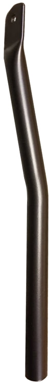 Sprint Car 4130 Nose Wing Front Post. For non-stock 3/4" chassis spud to side board.  Left Side (11 1/2").  Black.