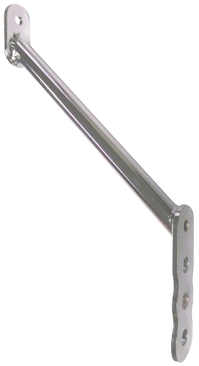 Sprint Car Tubular Nose Wing Straps.  6" to 7.5".  Shock Tower to Side Board.  Plated 4130.