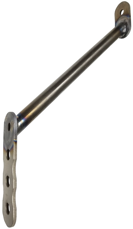Sprint Car Tubular Nose Wing Straps.  6" to 7.5".  Shock Tower to Side Board.  Titanium.