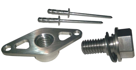 Wheel Cover Threaded Retainer.  Stainless Steel.  1 3/8" Spread.