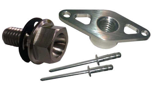 Wheel Cover Threaded Retainer.  Titanium.  1 3/8" Spread.