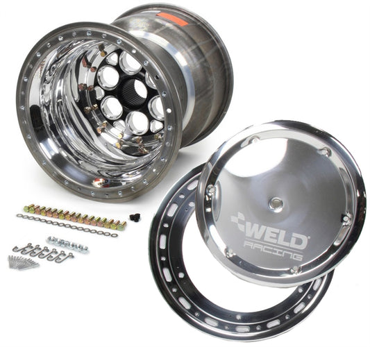Weld 15" x 17" x 5" Outer Beadlock Right Rear Wheel with Mud Cover