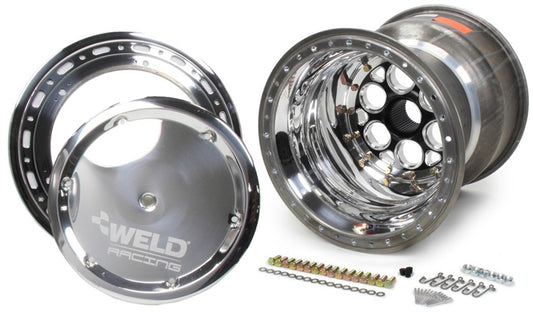 Weld 15" x 17" x 7" Outer Beadlock Right Rear Wheel with Mud Cover