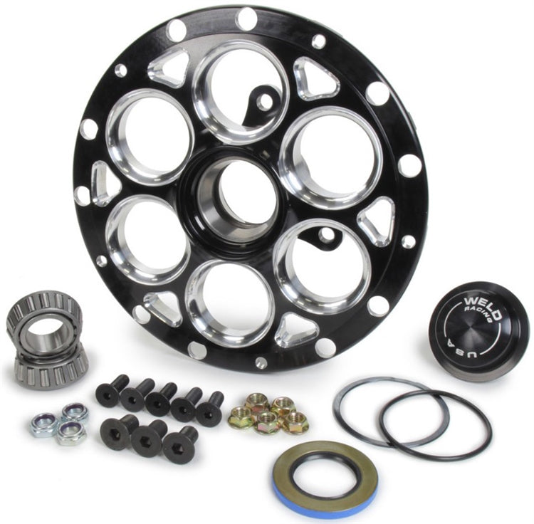Weld Left Front Hub Kit. Black.