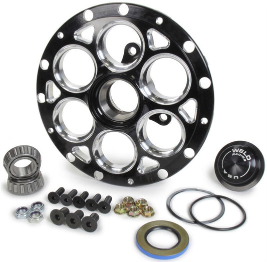 Weld Left Front Hub Kit. Black.